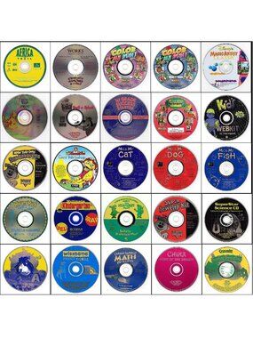25 Vintage CD-ROM Kids Lot #5 (1997-1998)